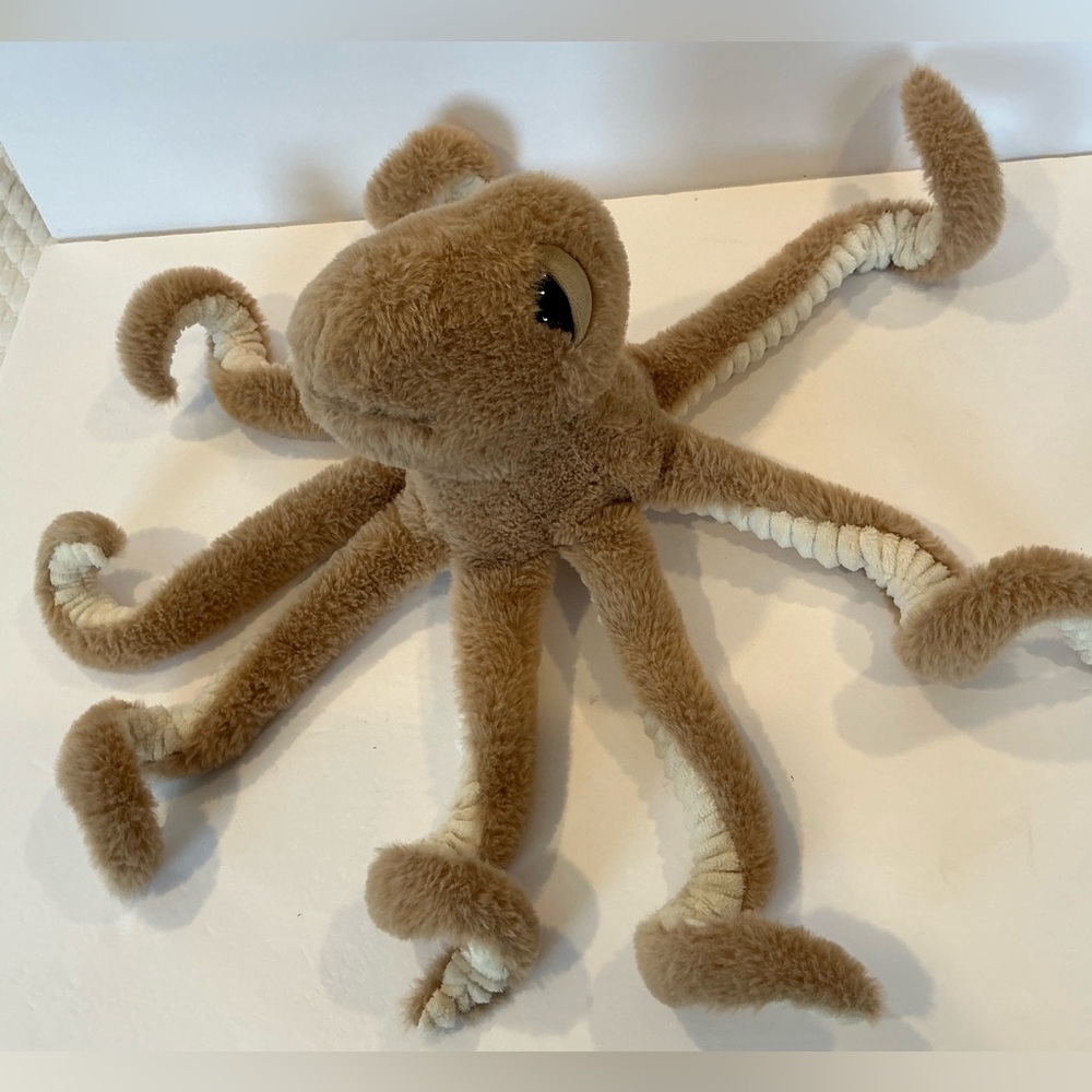 Creative Co-Op Tan Plush Octopus Toy